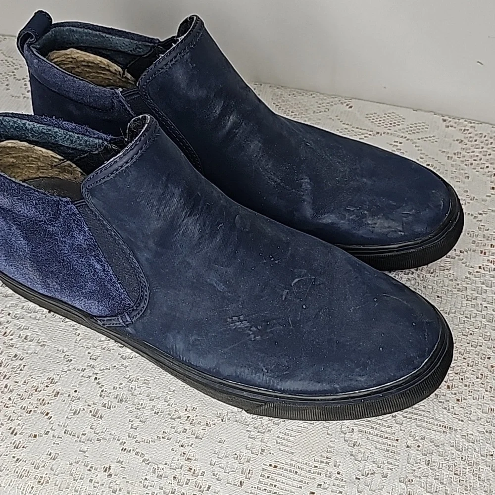 UGG men's Kemp waterproof suede leather navy blue slip on comfort system boot 11